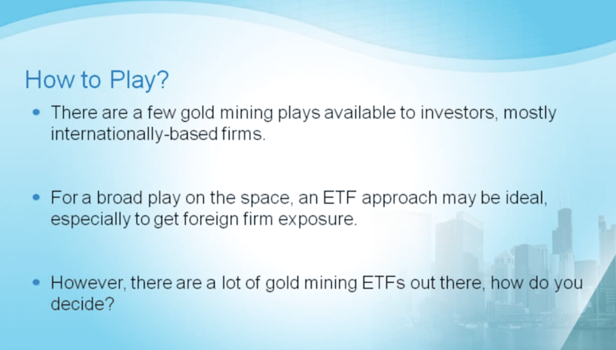 Gold Mining ETF Investing Explained
