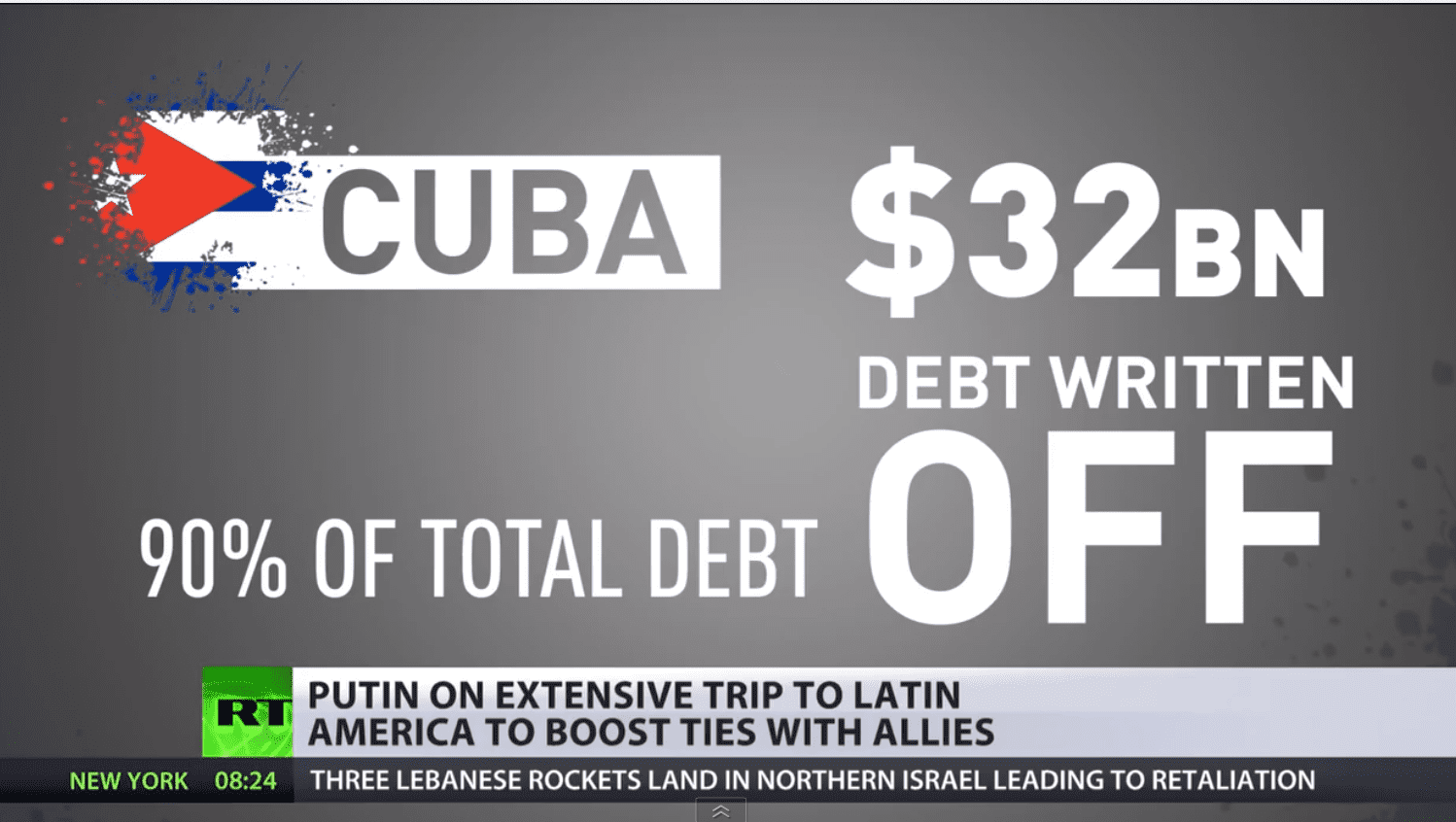 Putin kicks off Latin America trip by writing off 90% of Cuba's debt