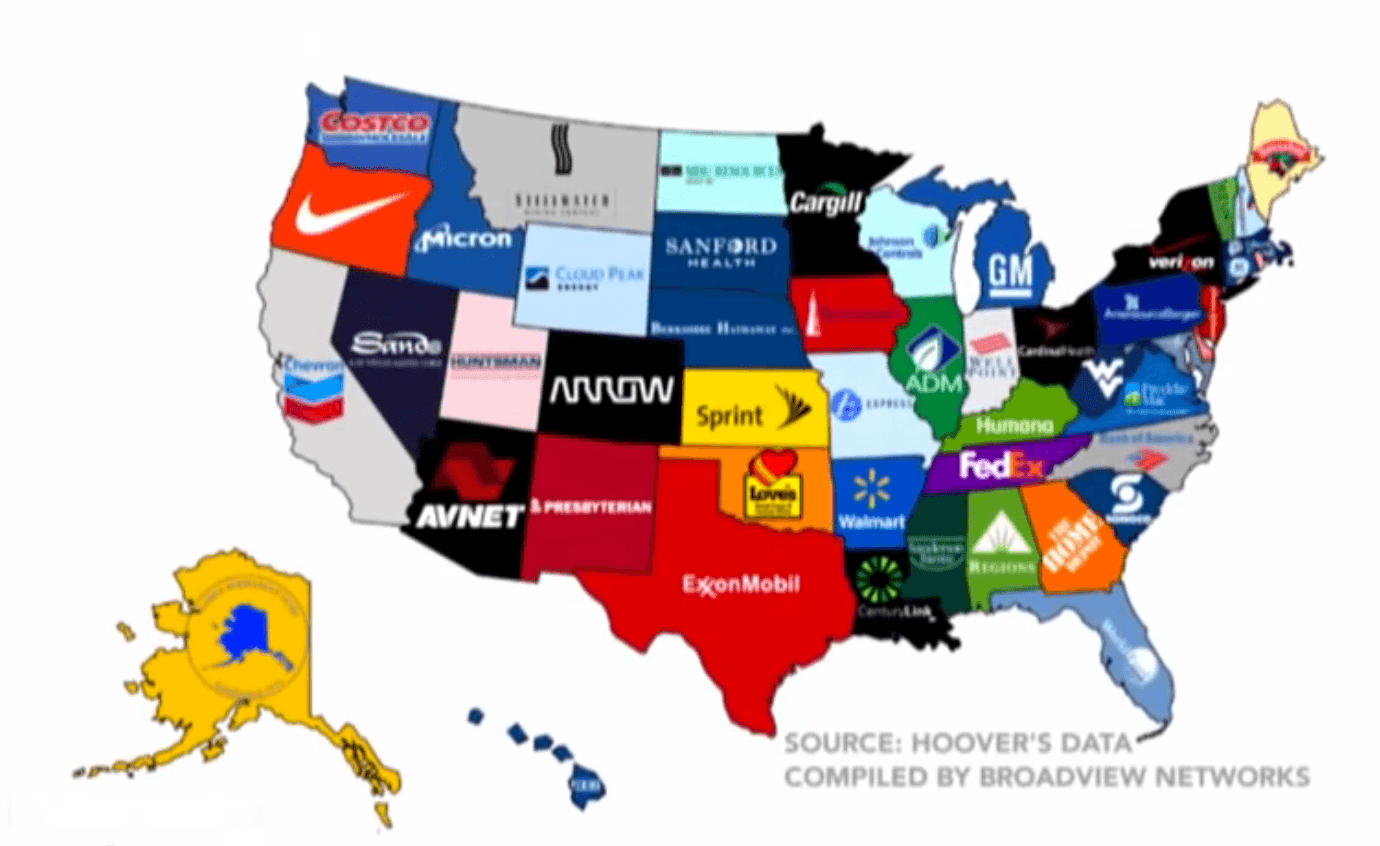 What's the Biggest Business in Your State?