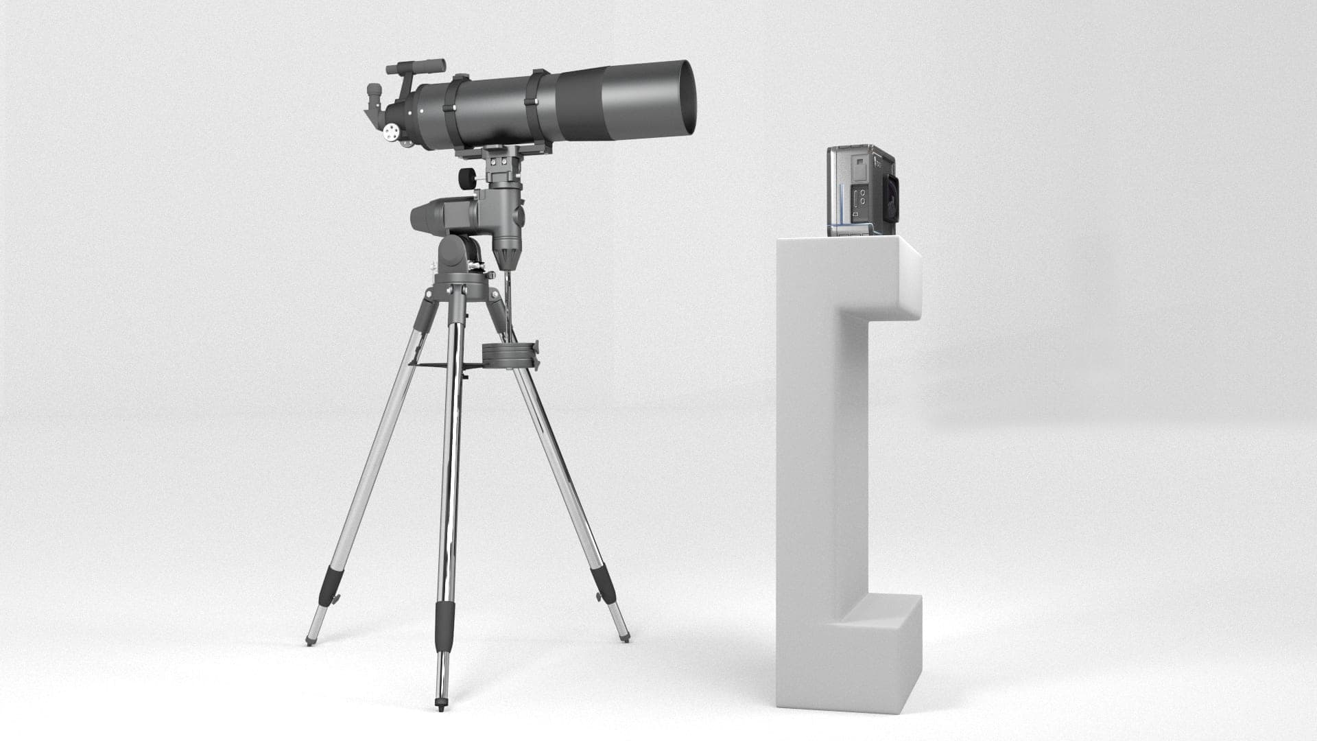 Traditional Telescope vs. Blade Optics Telescope. Design Rendering. Actual prototype and applications may vary.