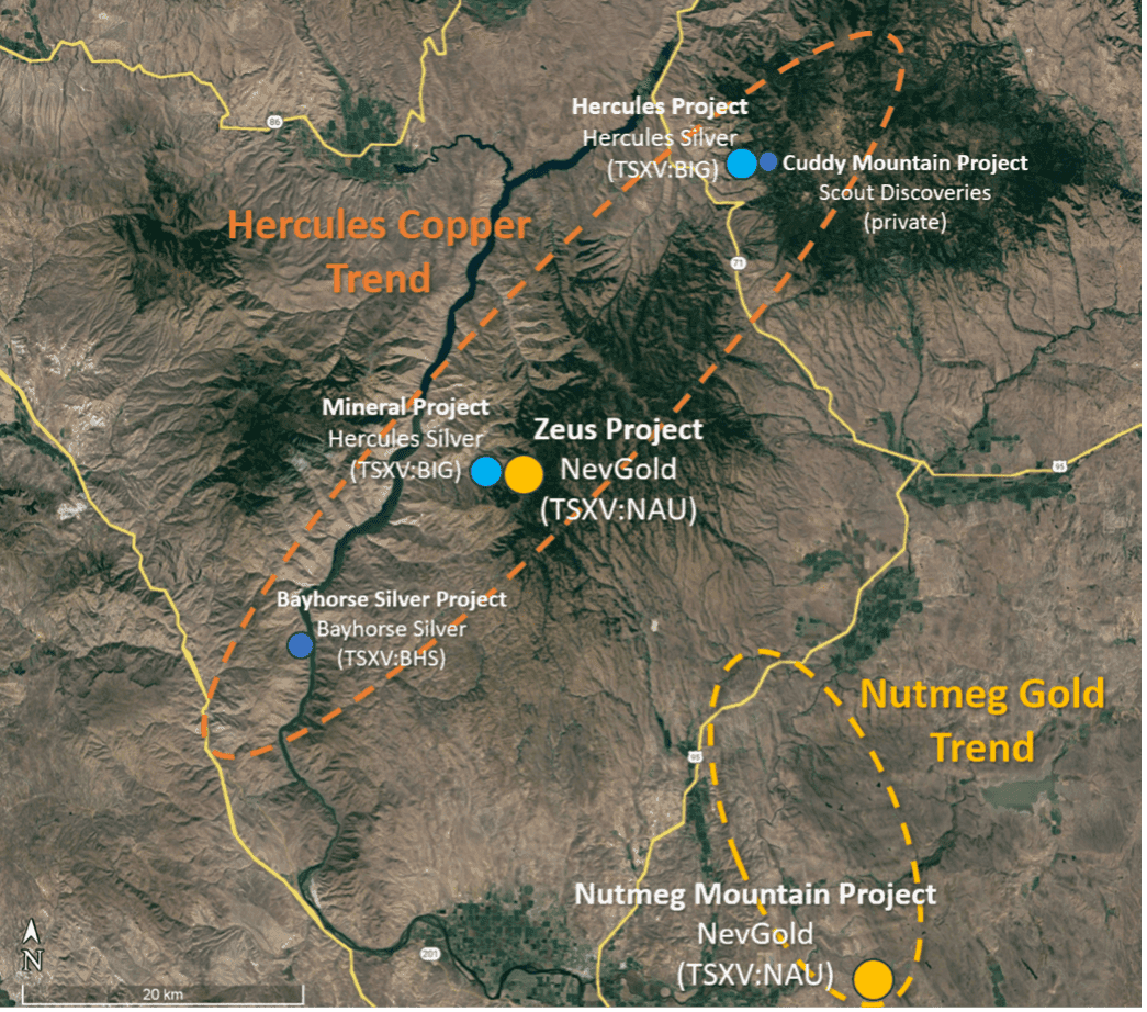 Zeus Project Location and Hercules Copper Trend