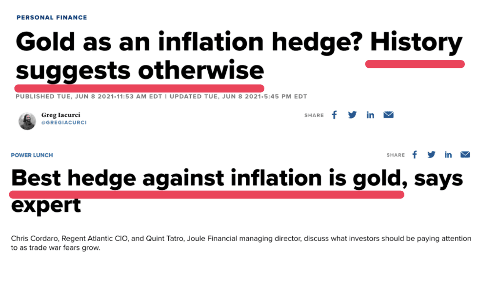 gold inflation hedge headlines