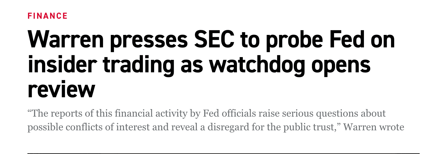 Fed insider trading headline