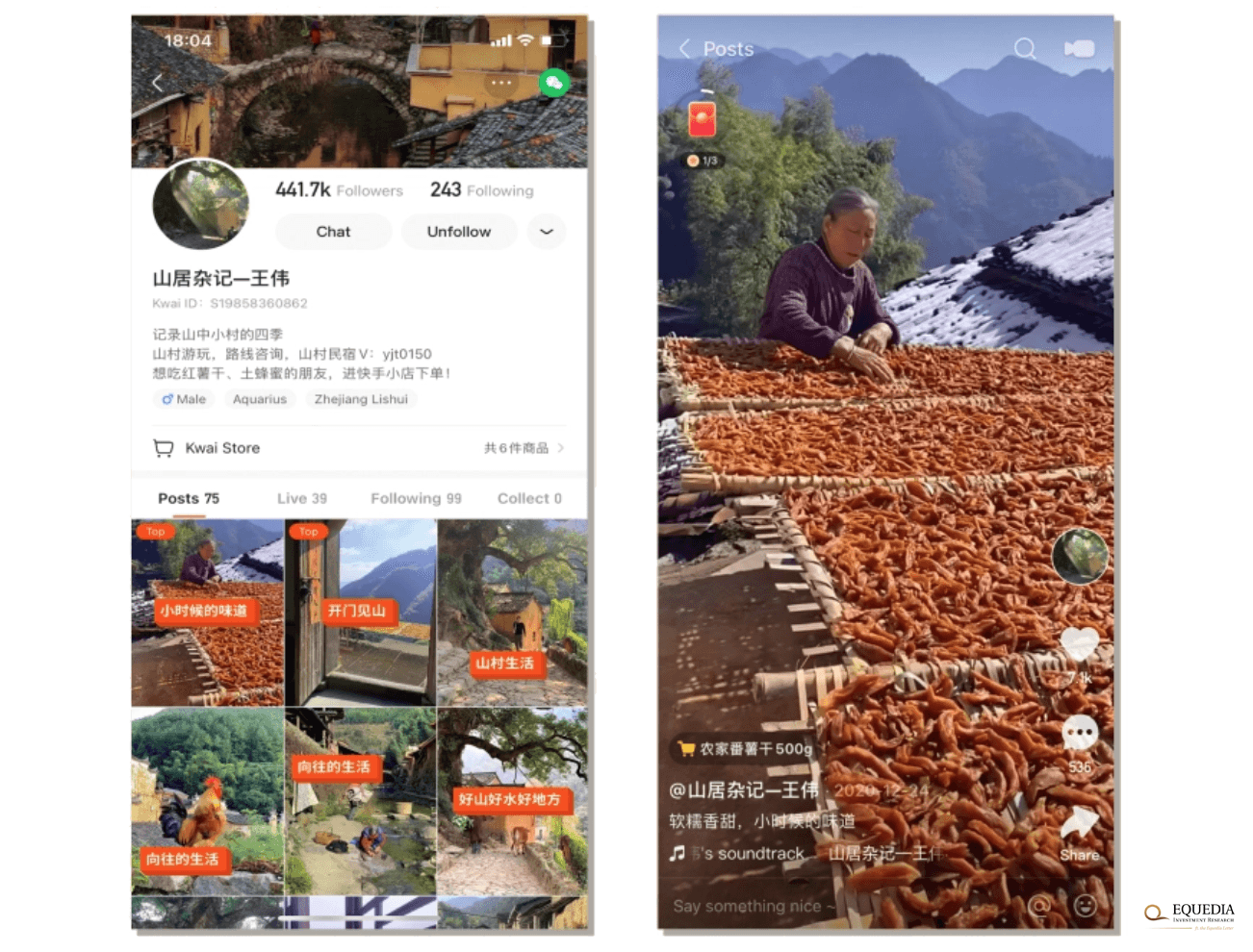 Kuaishou live stream farmer