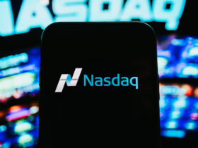 Nasdaq logo on mobile phone screen