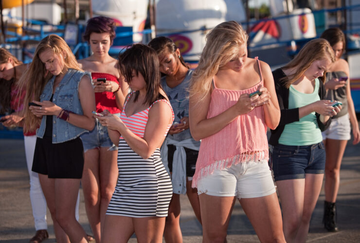 Distracted Girls Texting