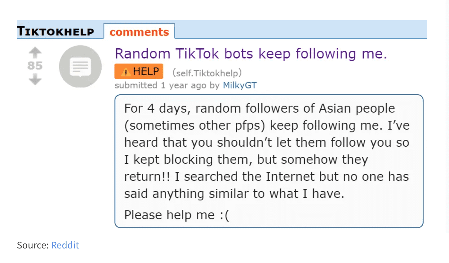 tik tok reddit complaint