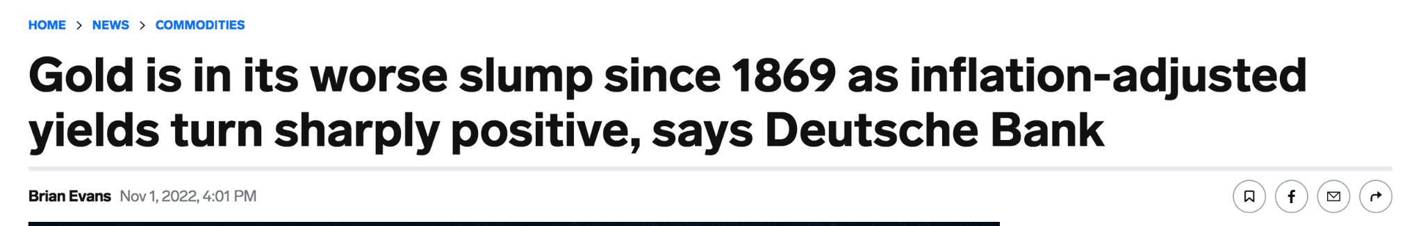 Gold in worst slump headline