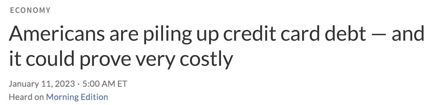 credit card debt headline