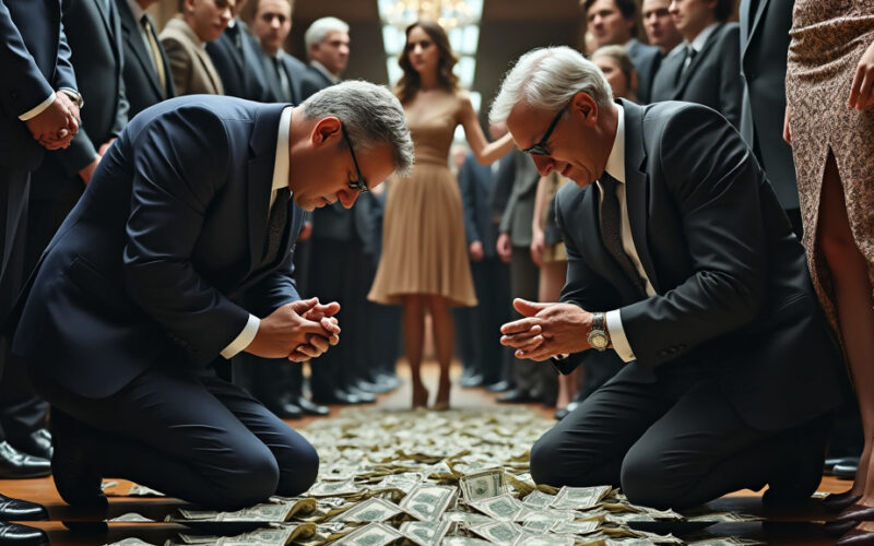 politicians bowing down to money
