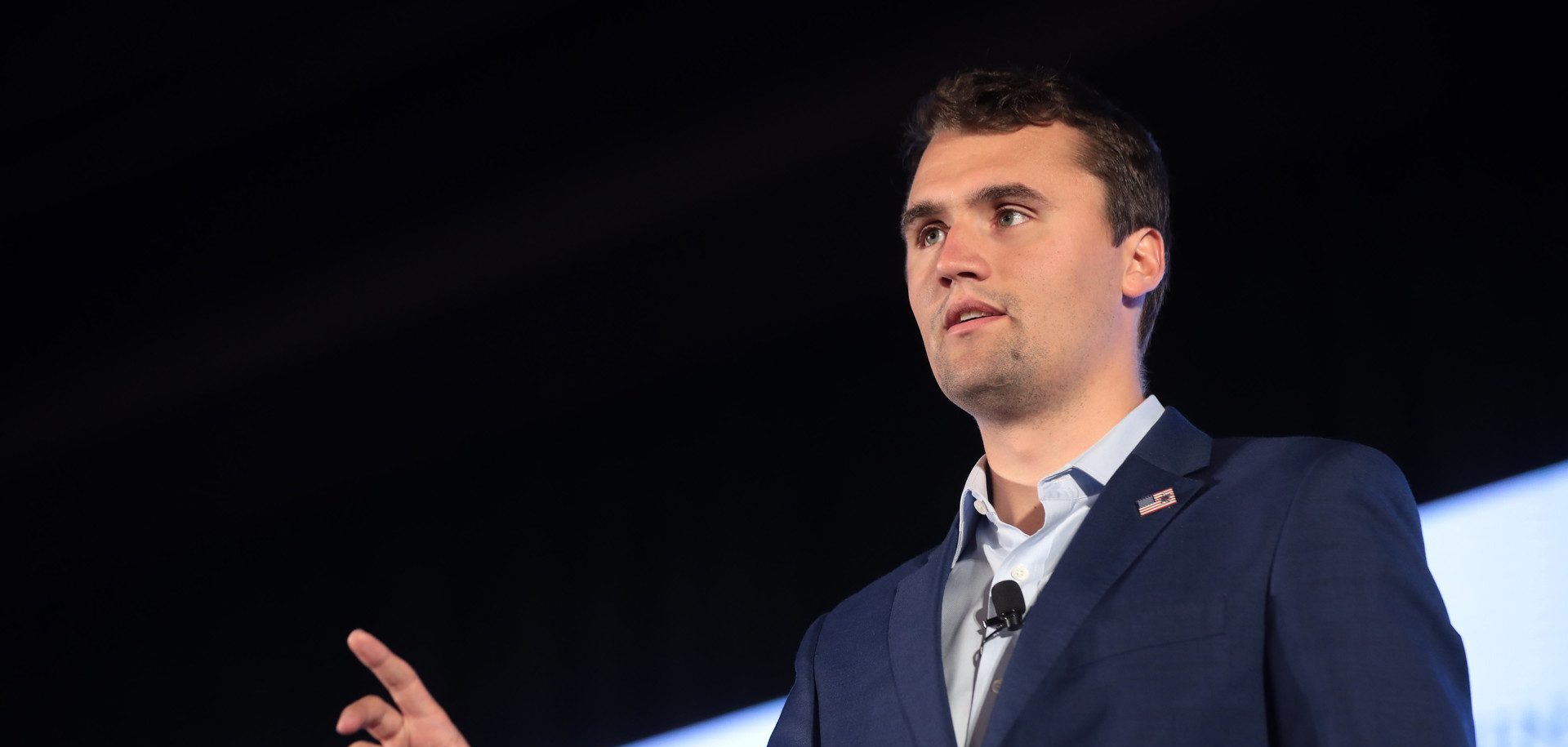 Charlie Kirk speaking with attendees at the 2019 Teen Student Action Summit hosted by Turning Point USA at the Marriott Marquis in Washington, D.C.