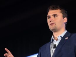 Charlie Kirk speaking with attendees at the 2019 Teen Student Action Summit hosted by Turning Point USA at the Marriott Marquis in Washington, D.C.